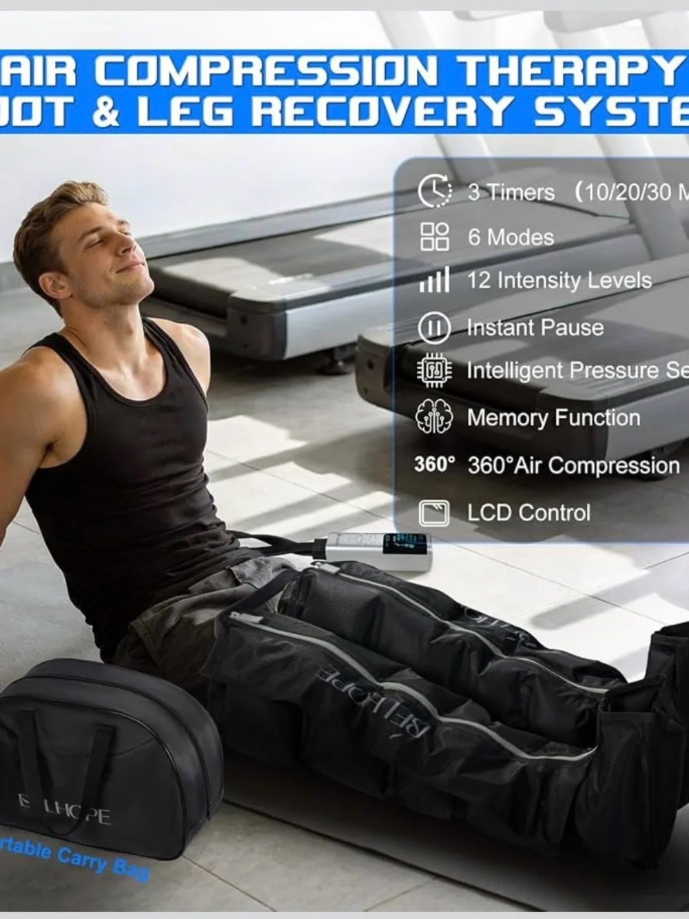 Leg Compression Massager for Circulation and Pain Relief